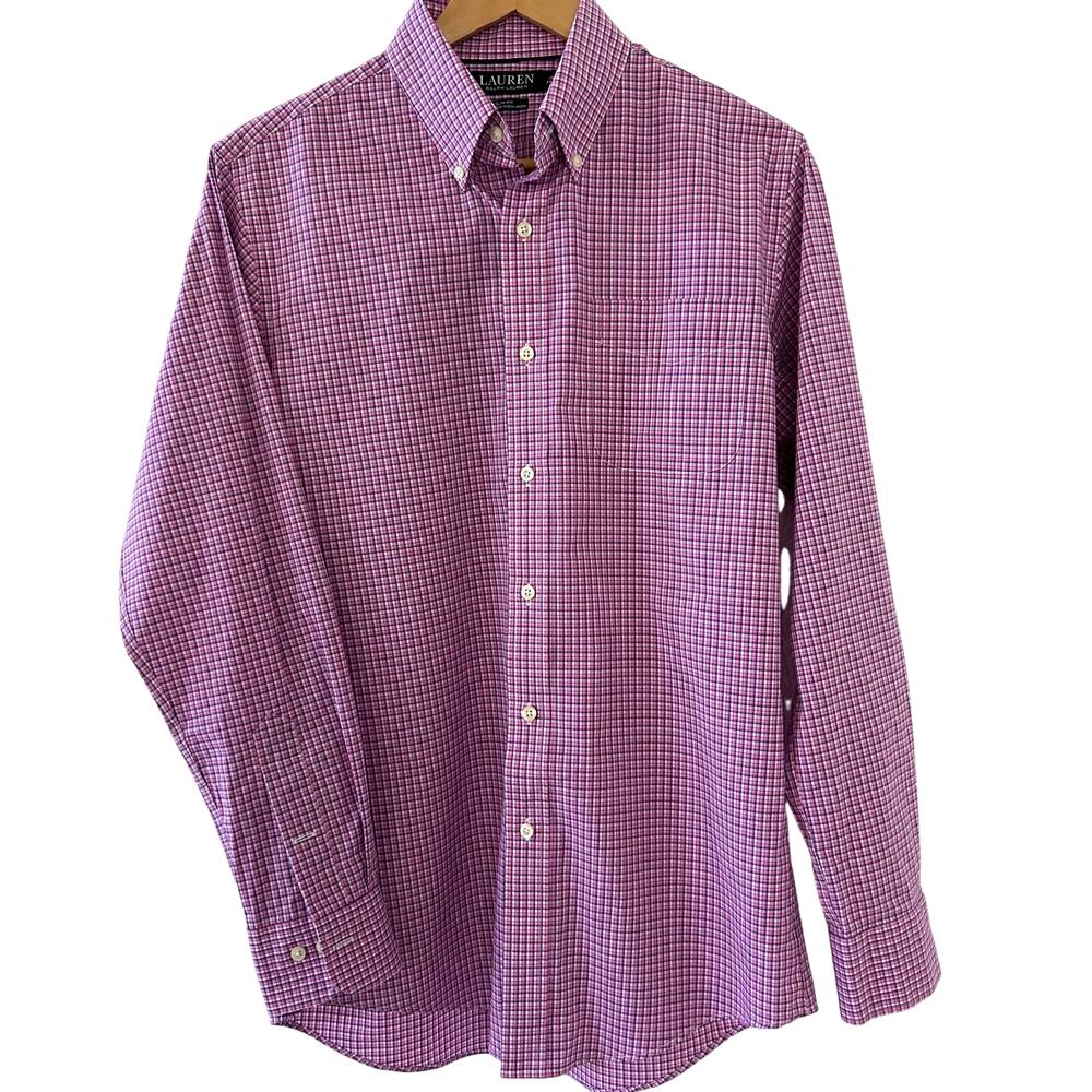 Lauren Ralph Lauren Men's Shirt Black Label Sz. Medium 34/35 - 15.5 Slim Fit
